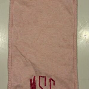 MCS pink monogrammed burp cloth